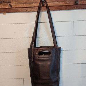 Love 41 Leather Bucket Tote Bag